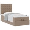 VidaXL Lit ottoman et matelas cappuccino 100x200cm similicuir
