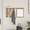 vidaXL Porte-manteau mural avec miroir ch&ecirc;ne artisanal 85 x 10 x 45 cm