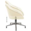 vidaXL Chaise pivotante de bureau Cr&egrave;me Tissu