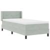 vidaXL Lit &agrave; ressorts avec matelas Gris clair 200 x 80 cm Polyester