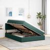 vidaXL Lit de Rangement avec matelas Vert fonc&eacute; 140 x 190 cm Velours