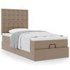VidaXL Lit ottoman et matelas cappuccino 90x190 cm similicuir