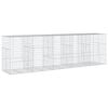 vidaXL Panier gabion avec couvercle 500x100x150 cm fer galvanis&eacute;