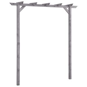 vidaXL Pergola de jardin Gris 200x40x205 cm Bois de pin impr&eacute;gn&eacute;