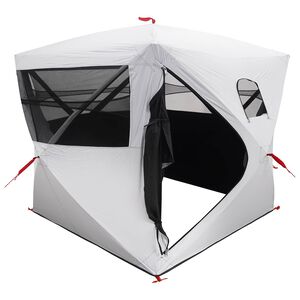 vidaXL Tente de Chasse Blanc Occultant 2 personnes Polyester et Acier