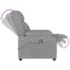 vidaXL Fauteuil inclinable &eacute;lectrique Gris clair Tissu
