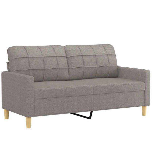 vidaXL Canap&eacute; &agrave; 2 places Taupe 140 cm Tissu