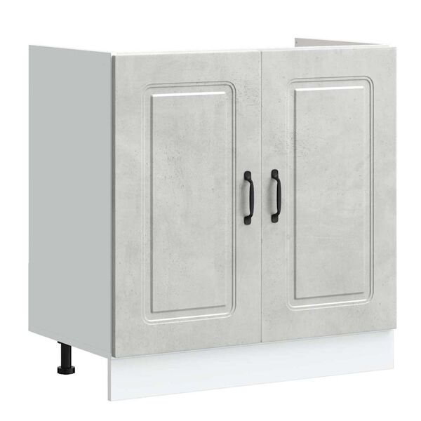 vidaXL Armoire de cuisine Kalmar Gris b&eacute;ton 80 x 46 x 81,5 cm