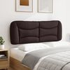 vidaXL Coussin de t&ecirc;te de lit Hvar marron fonc&eacute; 140 cm tissu
