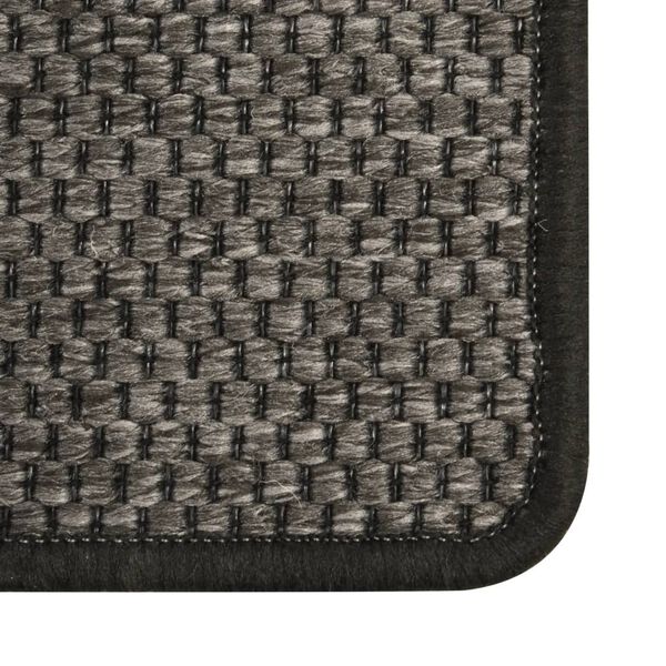 vidaXL Tapis de couloir Aspect de sisal Anthracite 80x400 cm