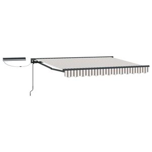 vidaXL Auvent r&eacute;tractable &eacute;lectrique Gris clair et blanc 4,5 &times; 3,5 m