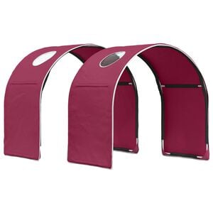 vidaXL Tunnel de lit pour lit mezzanine d'enfants 2 pc Rouge Polyester