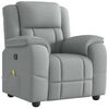 vidaXL Fauteuil de massage inclinable Gris clair Tissu