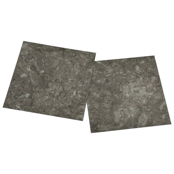 vidaXL Dalles de plancher autoadh&eacute;sives 55 pcs PVC 5,11 m&sup2; gris