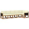 vidaXL Ensemble de canap&eacute;s d'ext&eacute;rieur 6 pc Naturel et Cr&egrave;me Polyester