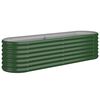 vidaXL Lit sur&eacute;lev&eacute; de jardin Acier galvanis&eacute; 152x40x36 cm Vert