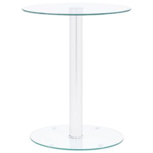 vidaXL Table basse Transparent 40 cm Verre tremp&eacute;
