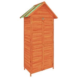 vidaXL Abri &agrave; outils de jardin marron 89x52,5x175 cm bois massif pin