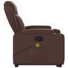vidaXL Fauteuil inclinable de massage Marron Similicuir