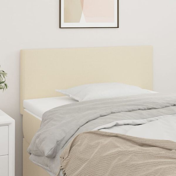 vidaXL T&ecirc;te de lit Cr&egrave;me 80x5x78/88 cm Similicuir