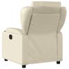 vidaXL Fauteuil inclinable Cr&egrave;me Similicuir