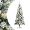 vidaXL Sapin de No&euml;l Artificiel &agrave; Branches Articul&eacute;es Vert et blanc