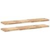 vidaXL &Eacute;tag&egrave;res flottantes 2 pcs 160x30x4 cm acacia massif non trait&eacute;