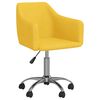 vidaXL Chaise pivotante de salle à manger Jaune Tissu