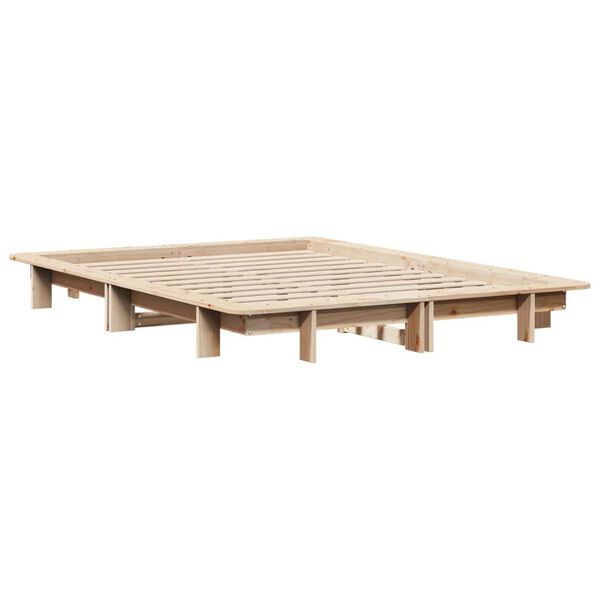 vidaXL Cadre de lit sans matelas 120x200 cm bois de pin massif