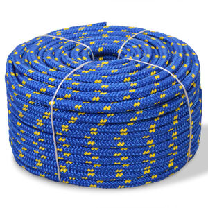 vidaXL Corde de bateau Polypropyl&egrave;ne 6 mm 100 m Bleu