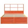 vidaXL Cadre de lit sans matelas cire marron 140x190cm bois pin massif