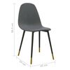 vidaXL Chaises &agrave; manger lot de 4 gris clair tissu