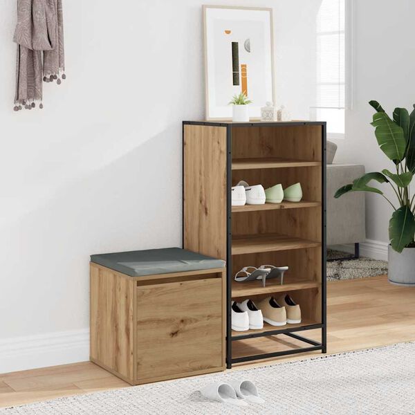 vidaXL Tiroir bo&icirc;te ch&ecirc;ne artisanal 40,5x40x40 cm bois d'ing&eacute;nierie