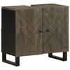 vidaXL Armoire de lavabo noir 62x33x58 cm bois massif de manguier