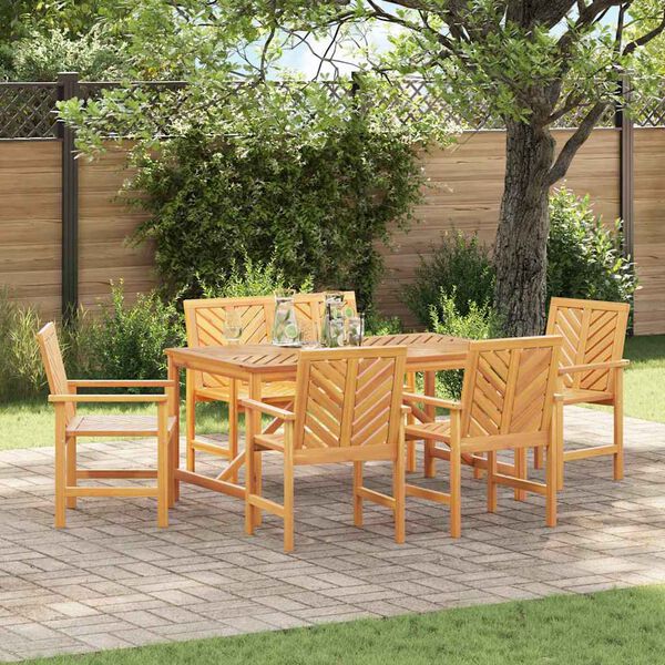 vidaXL Ensemble de salle à manger pour jardin 6 pcs Marron