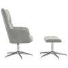 vidaXL Chaise de relaxation avec tabouret Gris clair Velours