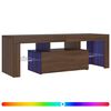 vidaXL Meuble TV avec lumi&egrave;res LED ch&ecirc;ne marron 120x35x40 cm