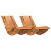 vidaXL Chaises longues basculantes lot de 2 bois d'acacia