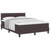 vidaXL Lit boxspring avec matelas Marron fonc&eacute; 140 x 190 cm tissu