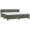 vidaXL Sommier &agrave; lattes de lit et matelas Gris fonc&eacute; 200x200cm Velours