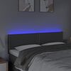 vidaXL T&ecirc;te de lit &agrave; LED Gris fonc&eacute; 144x5x78/88 cm Tissu