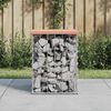 vidaXL Banc de jardin design gabion 33x31x42 cm bois massif de douglas