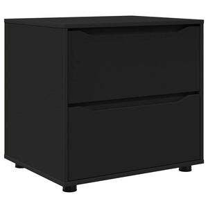vidaXL Armoire de rangement Noir 60 x 48 x 57 cm Bois d'ing&eacute;nierie