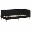 vidaXL Cadre de lit d'angle Noir 90 x 200 cm tissu