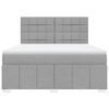 vidaXL Sommier &agrave; lattes de lit avec matelas Gris clair 180x200cm Tissu