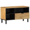 vidaXL Meuble TV marron 80x33x46 cm bois massif de manguier
