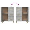 vidaXL Buffet gris béton 69,5x34x90 cm bois d'ingénierie
