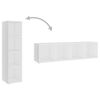 vidaXL Ensemble de meubles TV 4 pcs Blanc Bois d'ingénierie