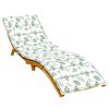 vidaXL Coussin de chaise longue motif de feuilles tissu oxford