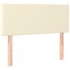 vidaXL Sommier &agrave; lattes de lit avec matelas Cr&egrave;me 100x200cm Similicuir